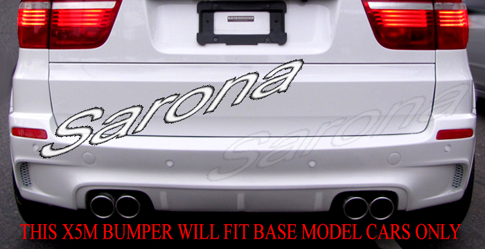 Custom BMW X5  SUV/SAV/Crossover Rear Bumper (2007 - 2012) - $980.00 (Part #BM-031-RB)